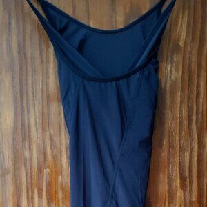 Lulu Lemon Black Sheer criss cross tank top size 8